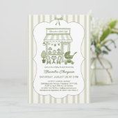 Invitation Brunch Café Bébé Baby Shower (Debout devant)
