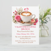 Invitation Brunch Café de la Saint-Valentin - Rassemblement d (Debout devant)