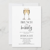 Invitation Brunch Champagne et Brunch Bubbly Anniversaire (Devant)