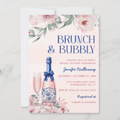 Invitation Brunch Champagne Et Fête des mariées Bubble (Devant)