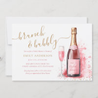 Brunch Champagne Rose Et Fête des mariées Bubble