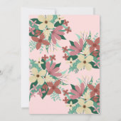 Invitation Brunch Chasse aux oeufs Illustration florale rose  (Dos)