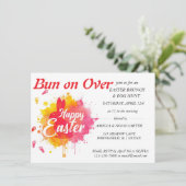 Invitation BRUNCH & CHASSE de Pâques COLORÉ (Debout devant)