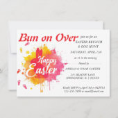 Invitation BRUNCH & CHASSE de Pâques COLORÉ (Devant)