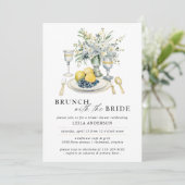 Invitation Brunch chic | Fête des mariées aquarelle moderne (Debout devant)