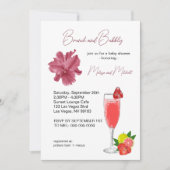 Invitation Brunch Citrus Purple Et Baby shower Bubbly (Devant)