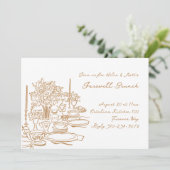 Invitation Brunch d'adieu au gribouillage (Debout devant)