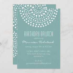 Invitation Brunch d'anniversaire de Boho Bali sur Teal