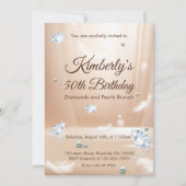 Invitation Brunch d'anniversaire Diamonds and Pearls (Devant)