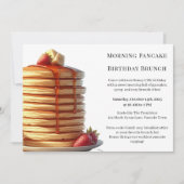 Invitation Brunch d'anniversaire du matin du crêpe | Week-end (Devant)
