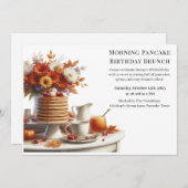 Invitation Brunch d'anniversaire du matin du crêpe | Week-end (Devant / Derrière)
