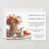 Invitation Brunch d'anniversaire du matin du crêpe | Week-end (Devant)