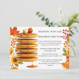 Invitation Brunch d'anniversaire du matin du crêpe   Week-end