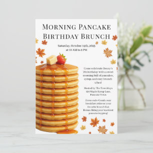 Invitation Brunch d'anniversaire du matin du crêpe   Week-end
