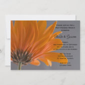Invitation Brunch d'après mariage Orange Daisy gris (Devant)