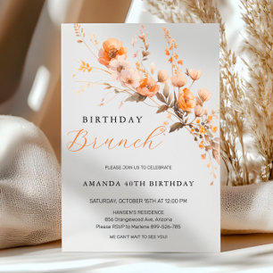 Invitation Brunch d'automne - Automne Floral