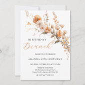 Invitation Brunch d'automne - Automne Floral (Devant)