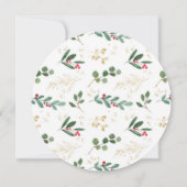 Invitation Brunch de baby shower à l'aquarelle de Noël (Dos)