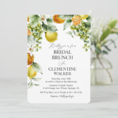 Invitation Brunch de Baby Shower Citronné (Debout devant)