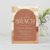Invitation Brunch de bébé neutre de genre ton Terre (Debout devant)