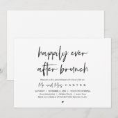 Invitation Brunch de bonheur éternel, après mariage (Devant / Derrière)