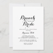 Invitation Brunch de calligraphie moderne avec douche de mari (Devant)