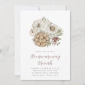Invitation Brunch de Chauffage Maison Cozy Fall White Pumpkin (Devant)