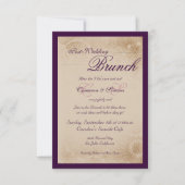 Invitation Brunch de Courrier-Mariage - manuscrit, pourpre (Devant)
