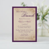 Invitation Brunch de Courrier-Mariage - manuscrit, pourpre (Debout devant)