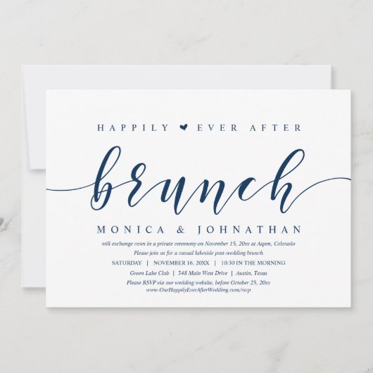 Invitation Brunch de déjeuner pour toujours heureux, Invitati (Devant)