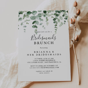 Invitation Brunch de Demoiselles d'Honneur au Eucalyptus Mini