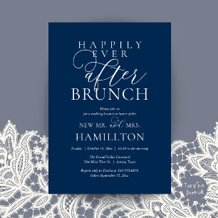 Invitation Brunch de Félicitations Éternelles Moderne Après-M
