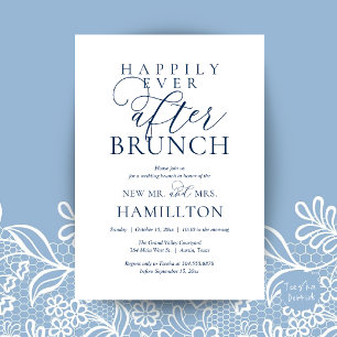 Invitation Brunch de Félicitations Éternelles Moderne Après-M