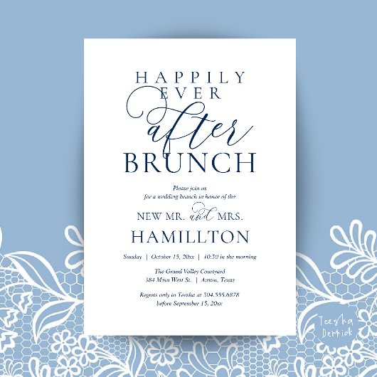 Invitation Brunch de Félicitations Éternelles Moderne Après-M