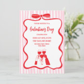 Invitation Brunch de fête de la Saint-Valentin avec cocktail  (Debout devant)
