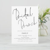 Invitation Brunch de Fête des mariées de script informel (Debout devant)