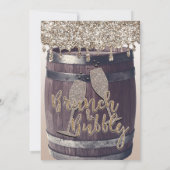 Invitation Brunch de fiançailles avec Champagne et Glitter Dr (Dos)