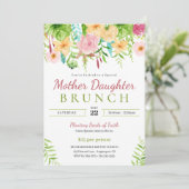 Invitation Brunch de Fille et Mère Floral de Printemps pour l (Debout devant)
