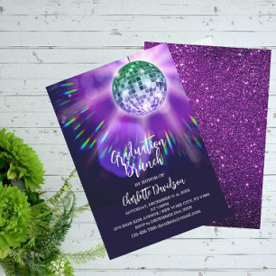 Invitation Brunch de graduation Disco Party