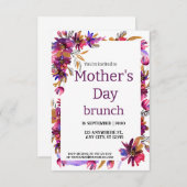 Invitation Brunch de la Fête des mères (Devant / Derrière)