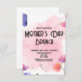 Invitation Brunch de la Fête des mères (Devant / Derrière)