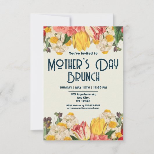 Invitation Brunch de la Fête des mères (Devant)