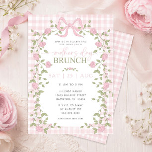 Invitation Brunch de la fête des mères aux vignes florales ro
