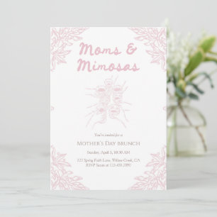Invitation Brunch de la fête des Mères Moms et Mimosas
