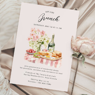 Invitation Brunch de la fête des Mères Pâtisseries, crêpes et
