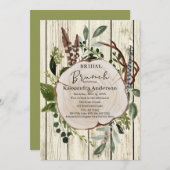 Invitation Brunch de la mariée de Rustic Boho (Devant / Derrière)
