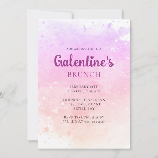 Invitation Brunch de la Saint-Galentin (Devant)