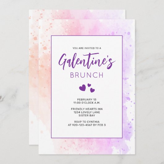 Invitation Brunch de la Saint-Galentin (Devant / Derrière)