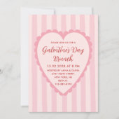 Invitation Brunch de la Saint-Valentin entre copines Rouge Ro (Devant)