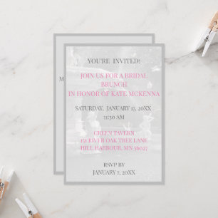 Invitation brunch de la serveuse de la fontaine géorgienne